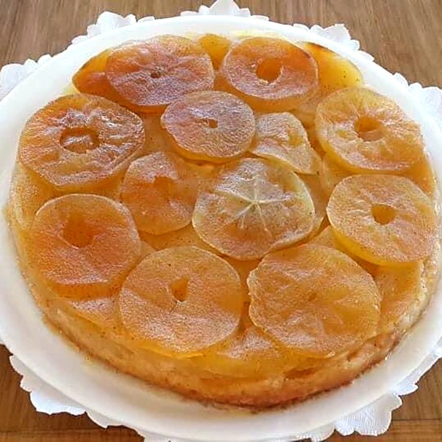 Postre de manzana caramelizada artesanal